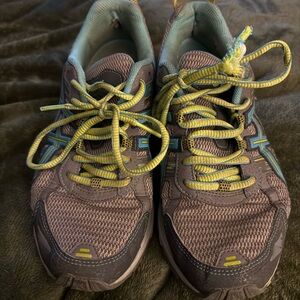 Asics Grey and Blue Women's Sneakers